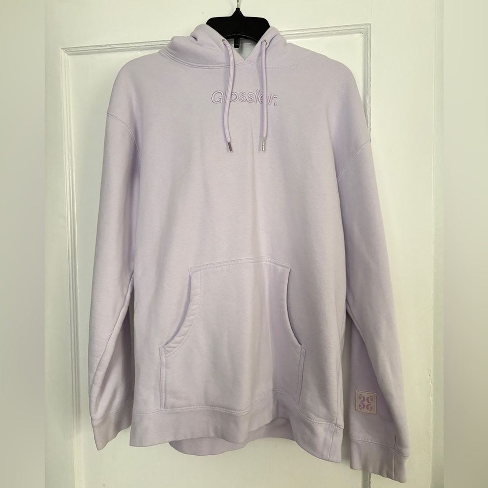 Glossier lavender hoodie